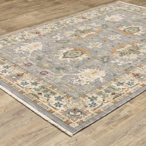 Lavista Gray/Multi-Colored 5 ft. x 8 ft. Traditional Oriental Persian Wool/Nylon Blend Indoor Area Rug