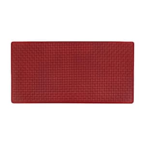 Woven Embossed Faux Leather Lava 20 in. x 39 in. Anti-Fatigue Mat