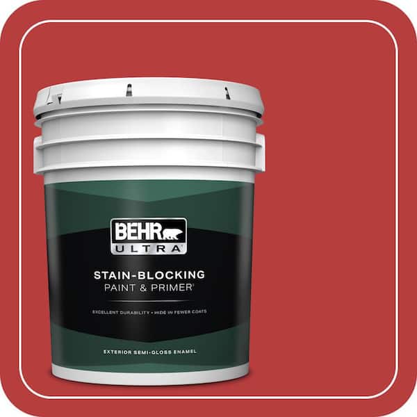 BEHR ULTRA 5 gal. #S-G-170 Licorice Stick Semi-Gloss Enamel Exterior Paint & Primer