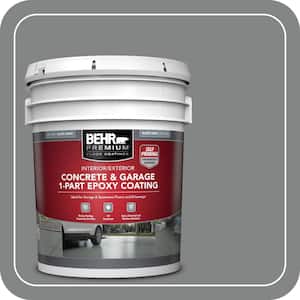 5 gal. Slate Gray Self-Priming 1-Part Epoxy Satin Interior/Exterior Concrete and Garage Floor Paint