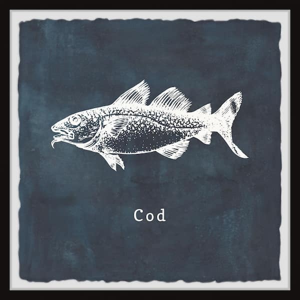 Unbranded "Cod" by Marmont Hill Framed Animal Art Print 32 in. x 32 in.