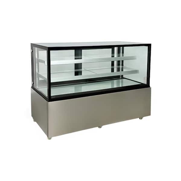Elite Kitchen Supply 60 in. 18 cu. ft. Bakery Refrigerator Case Commercial Refrigerator EW60Z Black