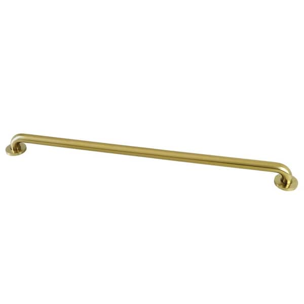 Kingston Brass Meridian 38 in. x 1-1/4 in. Grab Bar in Brushed Brass ...