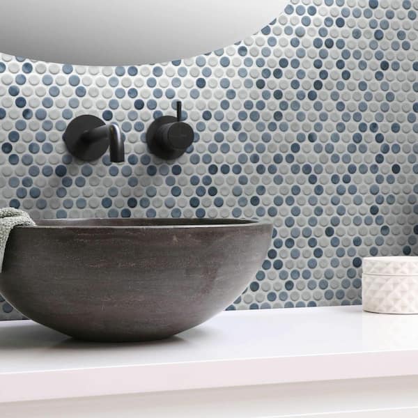 Apollo Tile (Sample) Elaina Silver 12-in x 12-in Polished Glass Uniform Squares Patterned Floor and Wall Tile
