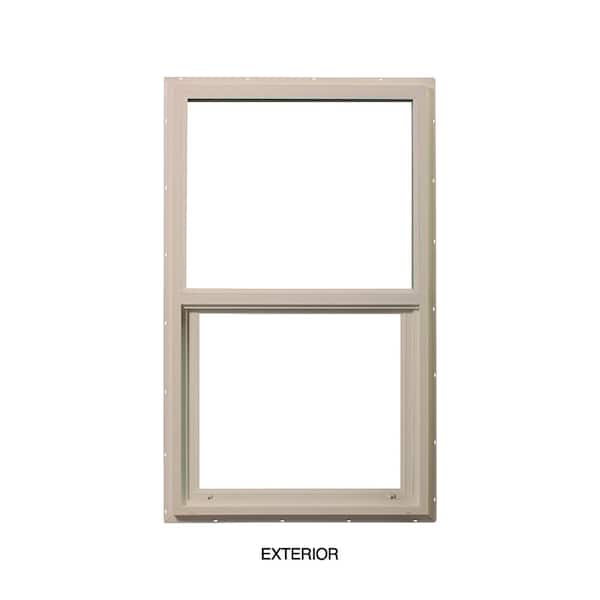 Ply Gem 35.5 in. x 59.5 in. Select Series Single Hung Vinyl Sand Window with HPSC Glass and Screen Included