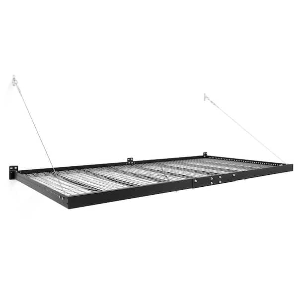 NewAge Products Pro Series 48 in. x 96 in. Steel Garage Wall Shelving in Black