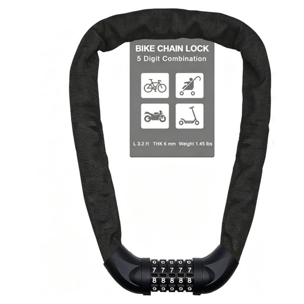 Bike Lock, 5 Digit Combination Heavy Duty Anti Theft Bicycle Chain Lock for Bike Scooter Gate Fence price history on PriceWatchPro