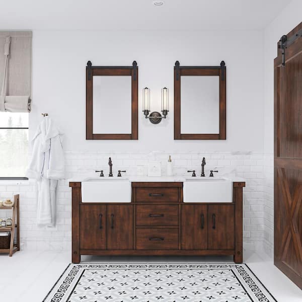 Farmhouse Bathroom Vanity Combos| Personalized & Unique options |  Vainty + Frosted Glass Sink