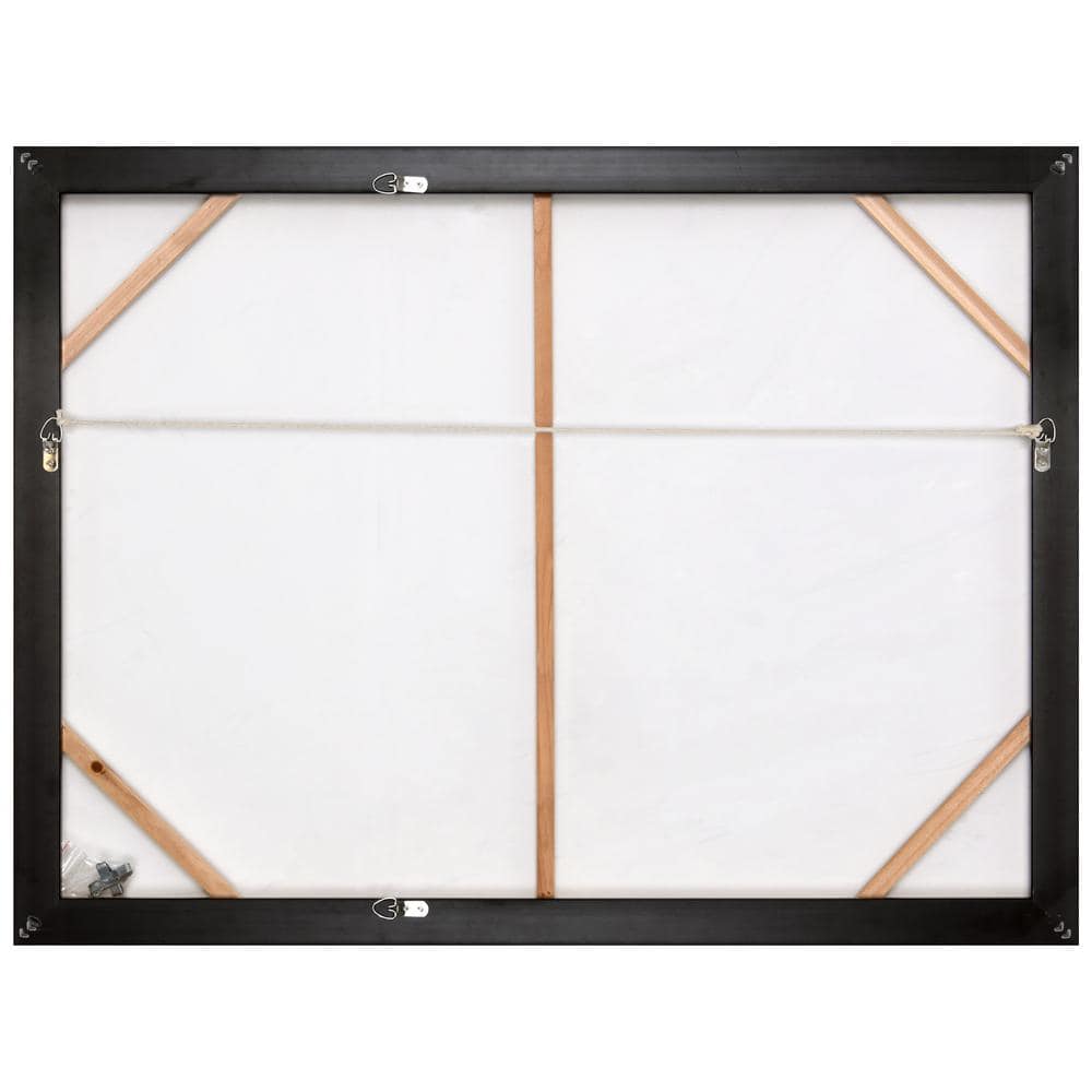 Radiant Burst Metallic Hand Painted Canvas Wall Art in Champagne Gold Frame