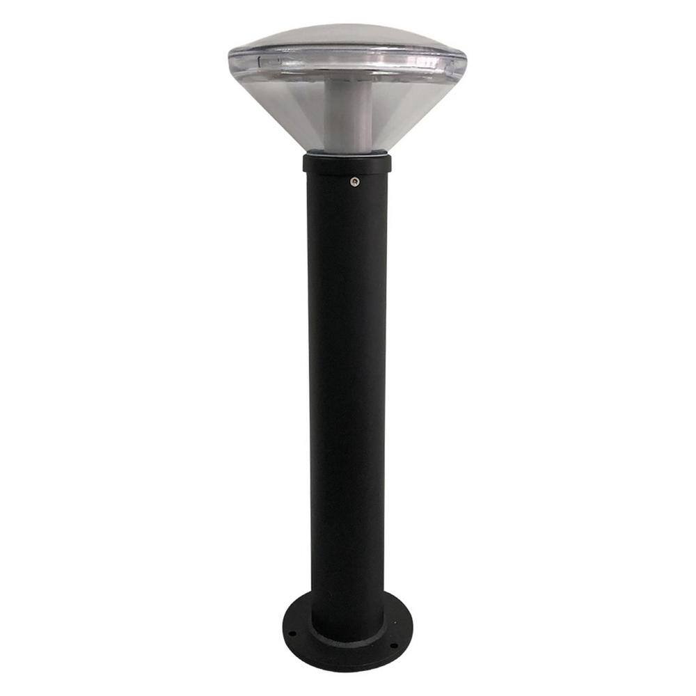 Solar Black LED Vandal Resistant Pathway Bollard Light