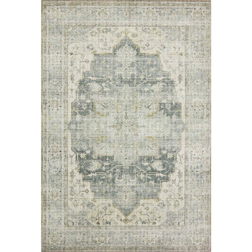 Loloi II Skye SKY-12 Charcoal / Dove Oriental Area Rug 5'-0" x 7'-6"