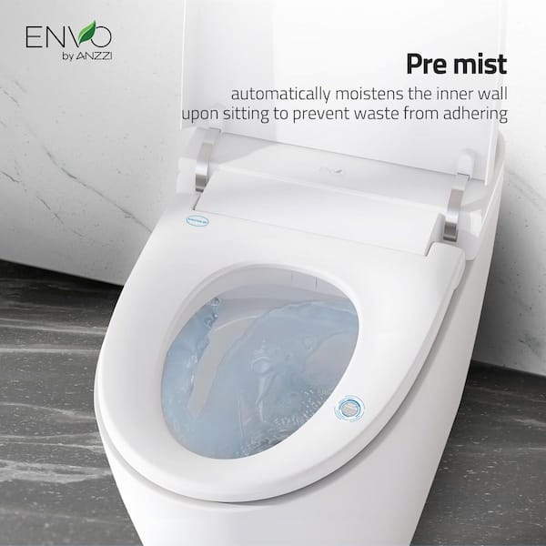 ANZZI Dia Series 1.28 GPF 1-Piece Elongated Auto Open Smart Bidet