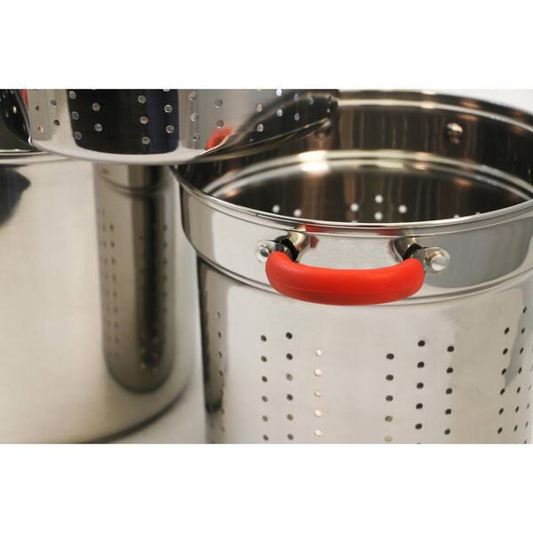 ExcelSteel 8 Qt. Stainless Steel Multi-Cooker Pasta Pot with