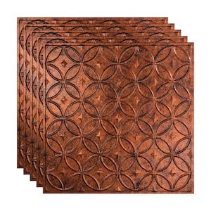 Rings 2 ft. x 2 ft. Moonstone Copper Lay-In Vinyl Ceiling Tile (20 sq. ft.)