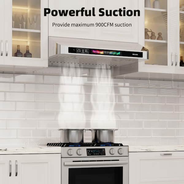 BRANO 30 in. 900 CFM Ducted Under Cabinet Range Hood in
