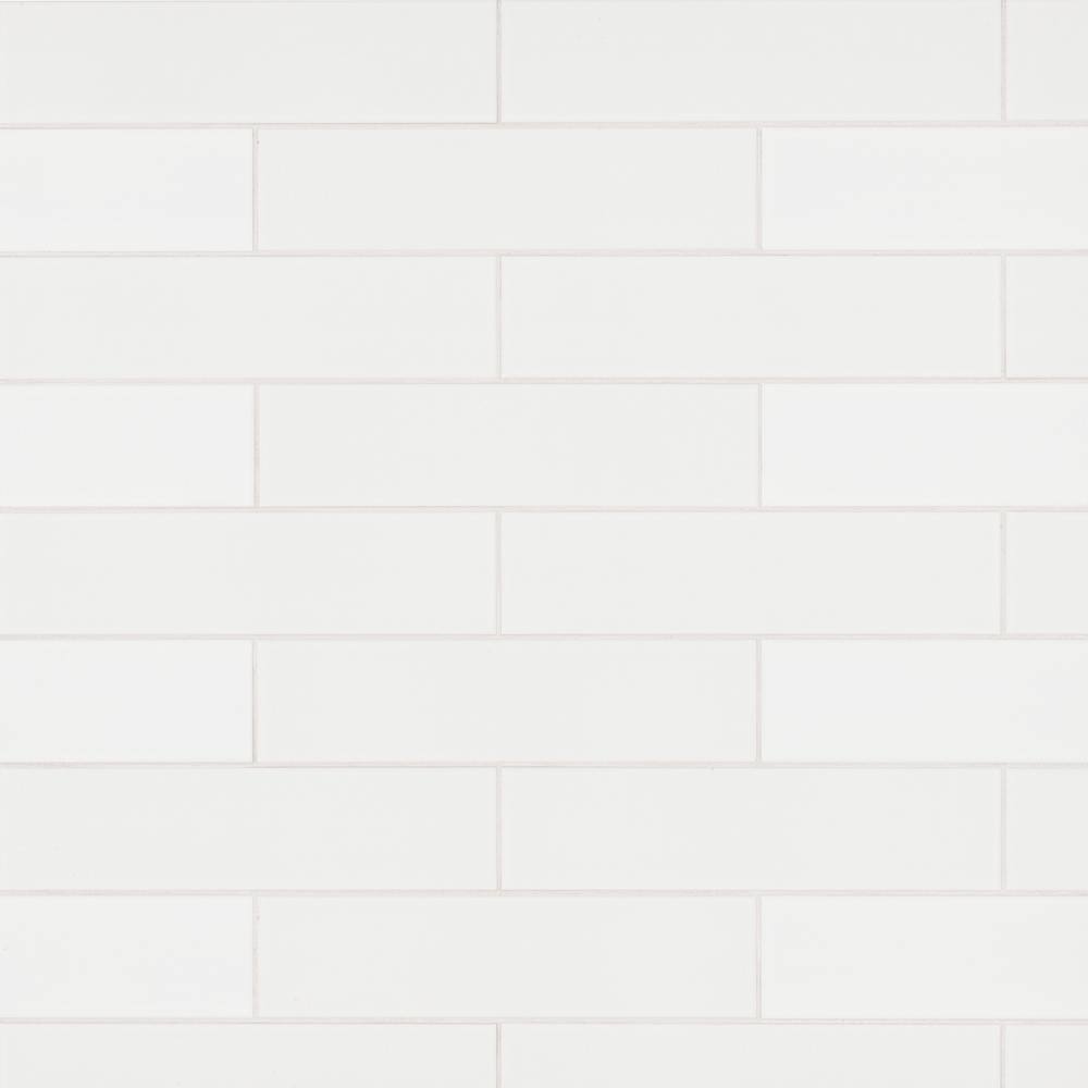 Matrix White 4 in. x 16 in. Glossy Ceramic Wall Tile (11.1 sq. ft./Case) price history on PriceWatchPro