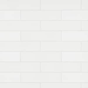Metro White 4 in. x 16 in. Glossy Ceramic Subway Wall Tile (11.1 sq. ft./Case)
