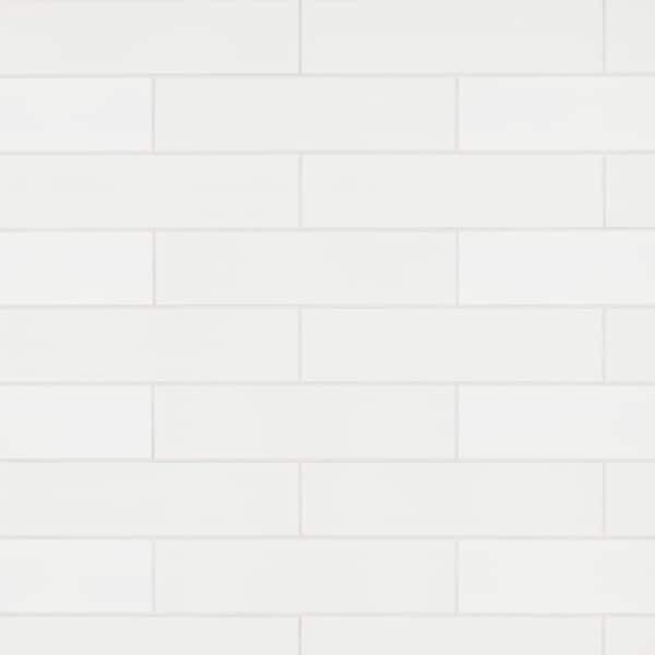 MSI Metro White 4 in. x 16 in. Glossy Ceramic Subway Wall Tile (11.1 sq. ft./Case)