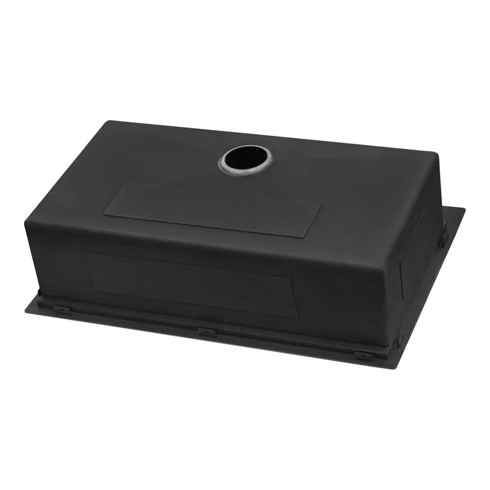 Ruvati 33" Matte Black Stainless Steel Workstation Kitchen Sink