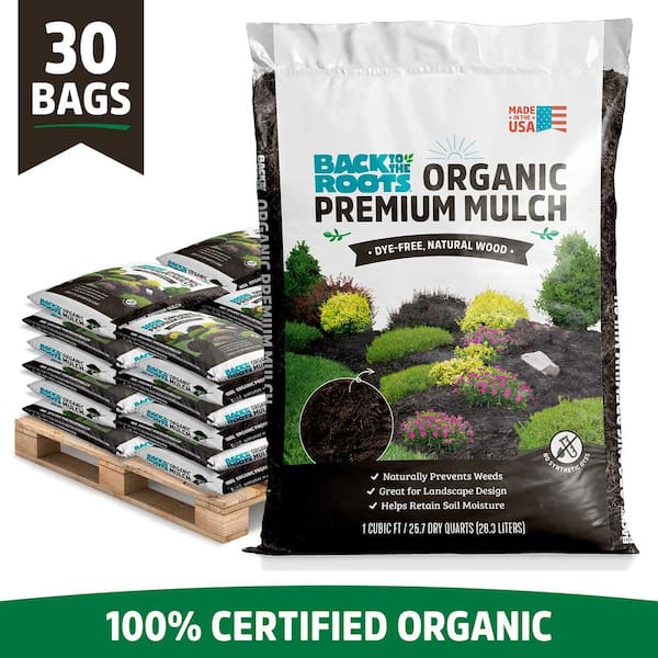 Organic Bulk Bark Bagged Mulch Pallet (30 1 cu. ft. bags)