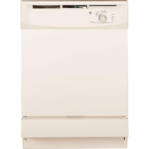 GE 24 in. Built- In Front Control Dishwasher in Bisque, 64 dBA