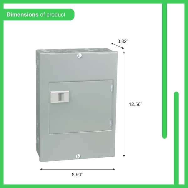 Square D QO 100 Amp 6-Space 12-Circuit Indoor Main Lug Load Center with Surface Mount Cover with Door