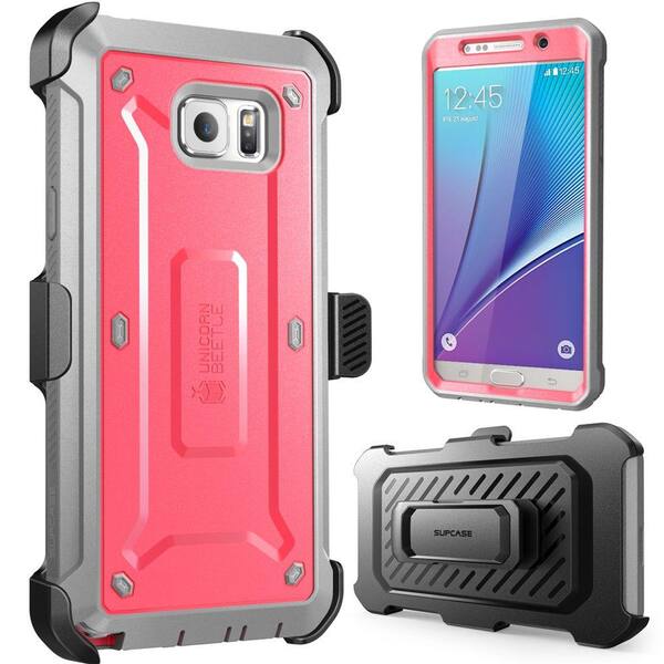 Unbranded SUPCASE Galaxy Note 5 Unicorn Beetle Pro Case with Screen Protector, Pink