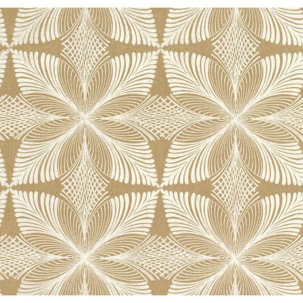 Ronald Redding Gold Roulettes Paper Unpasted Matte Wallpaper 27 in. x 27 ft.