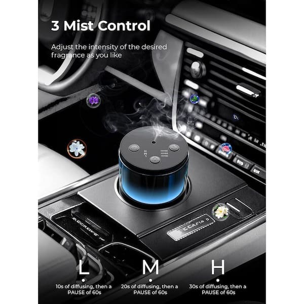 Mini Waterless Essential Oil Diffuser with 8-Color LED Night Light
