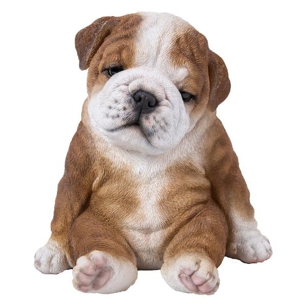 HI-LINE GIFT LTD. Bulldog Puppy Sitting Sleepy Statue