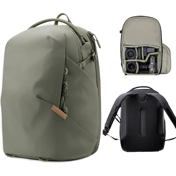Camera Backpack Water-Resistant DSLR/Mirrorless Bag for Photography Travel Forest 22L