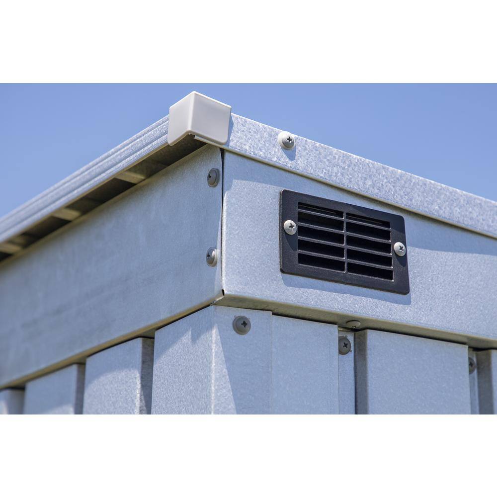 Elite 10 ft. x 4 ft. Silver Galvalume Steel Storage Shed Kit
