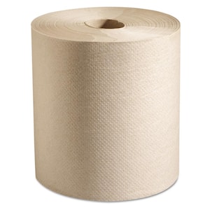 100% Recycled Hardwound Roll Paper Towels 7 7/8 x 800 ft Natural (6 Rolls per Carton)