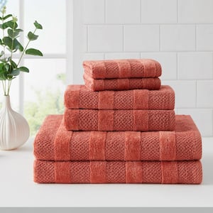 Shear Bliss Quick Dry Bath Towel Set, CORAL, 6-Piece Towel Set