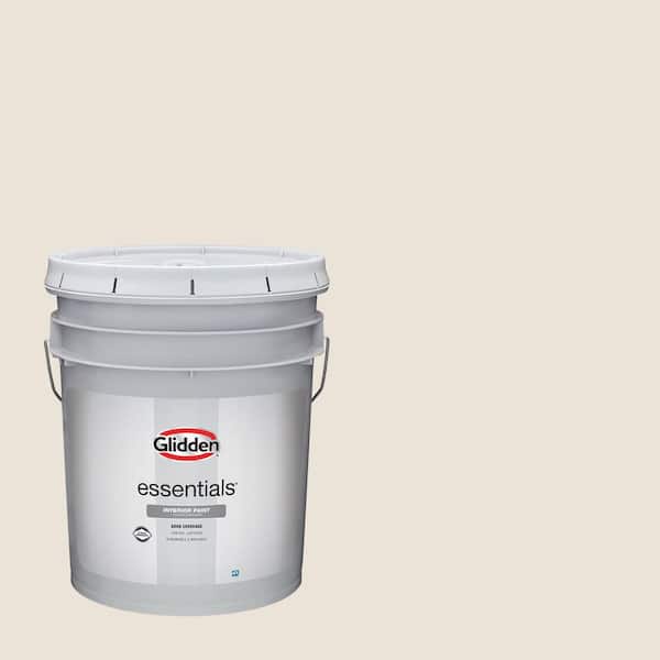 Glidden Essentials 5 gal. PPG1075-2 Almond Milk Semi-Gloss Interior Paint
