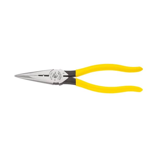 Klein Tools 8 inch Plastic Steel Long Nose Pliers Yellow 1 pack - Miller  Industrial