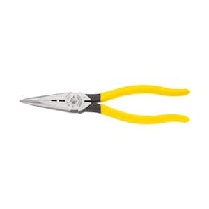 8 in. Heavy Duty Long Nose Side Cutting Pliers for Wire Stripping