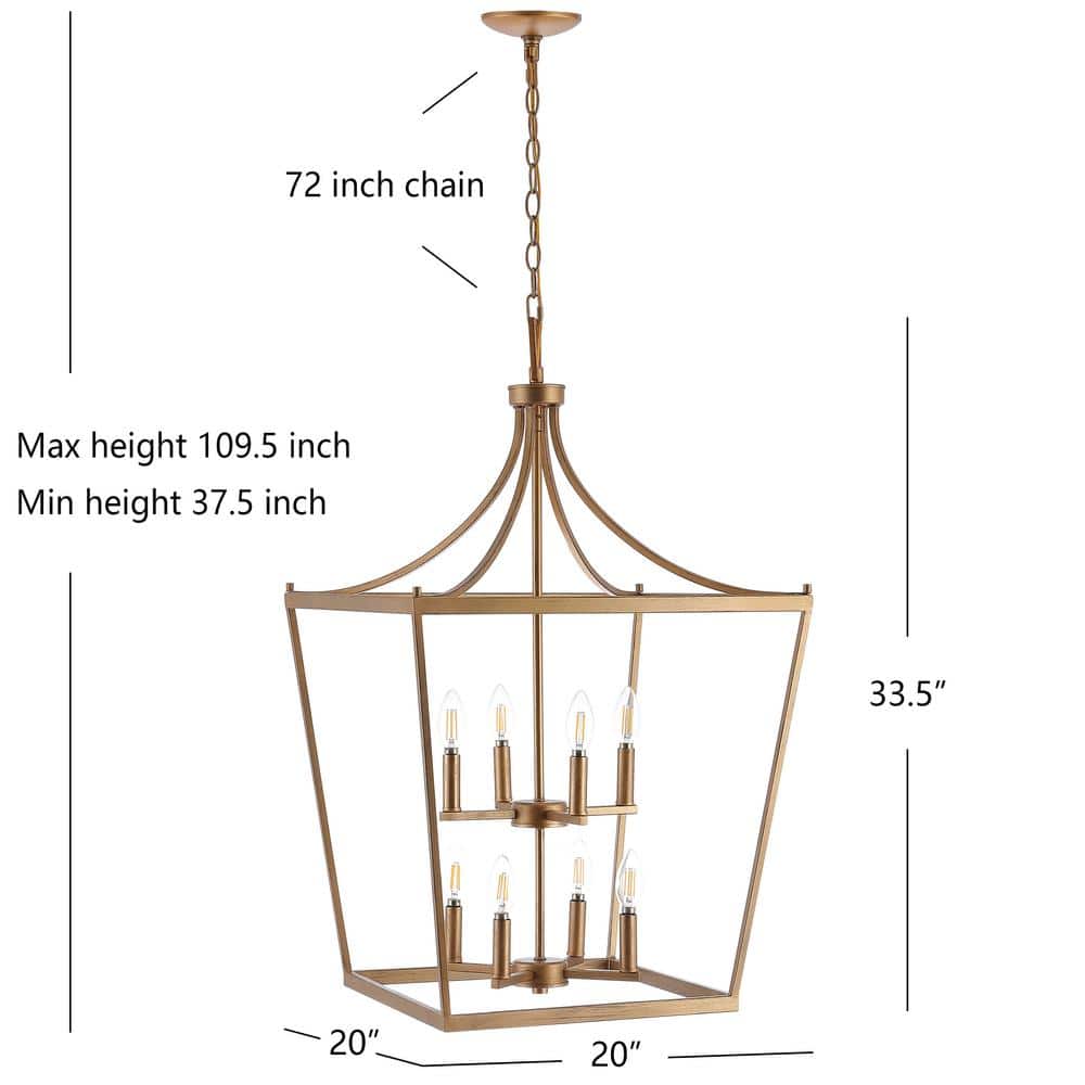 Vallor Gold LED 8-Light Pendant with Candelabra