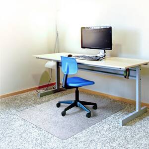Ecotex Marlon BioPlus Rectangular Polycarbonate Chair Mat for Low / Medium Pile Carpets up to 1/2" thick - 35" x 47"