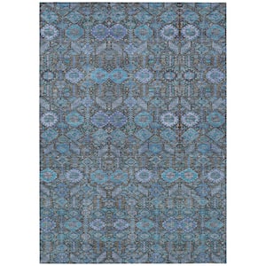 Chantille ACN574 Teal 10 ft. x 14 ft. Machine Washable Indoor/Outdoor Geometric Area Rug