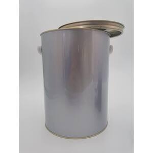 1.3 Gallon Silver Paint Bucket, Empty Paint Can Metal Cans w/Lids(2pack)