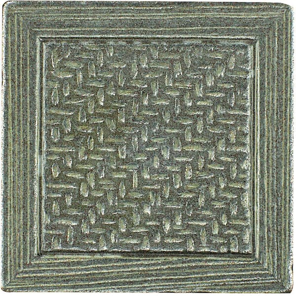 Marazzi Montagna Nickel 2 in. x 2 in. Metal Resin Basket Weave Decorative Tile (0.028 sq. ft./Each)