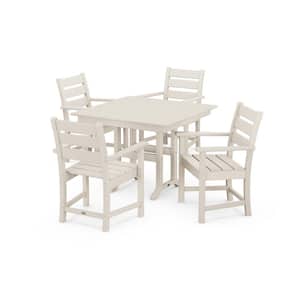 Grant Park Sand 5-Piece Plastic Arm Chair Outdoor Dining Set