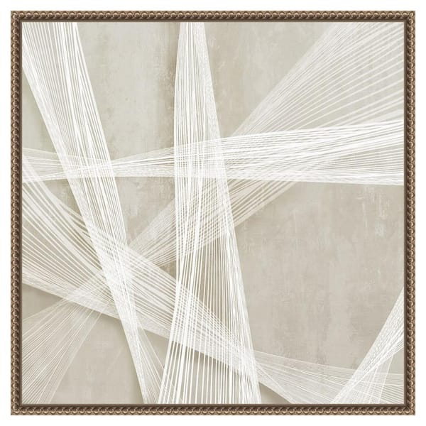 Amanti Art Loomed Symmetry II by Jacob q 22 in. W x 22 in. H. Canvas Wall Art Print Framed in Bronze