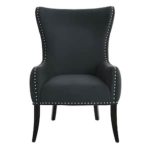 Maeford Charcoal Gray Upholstered Accent Chair