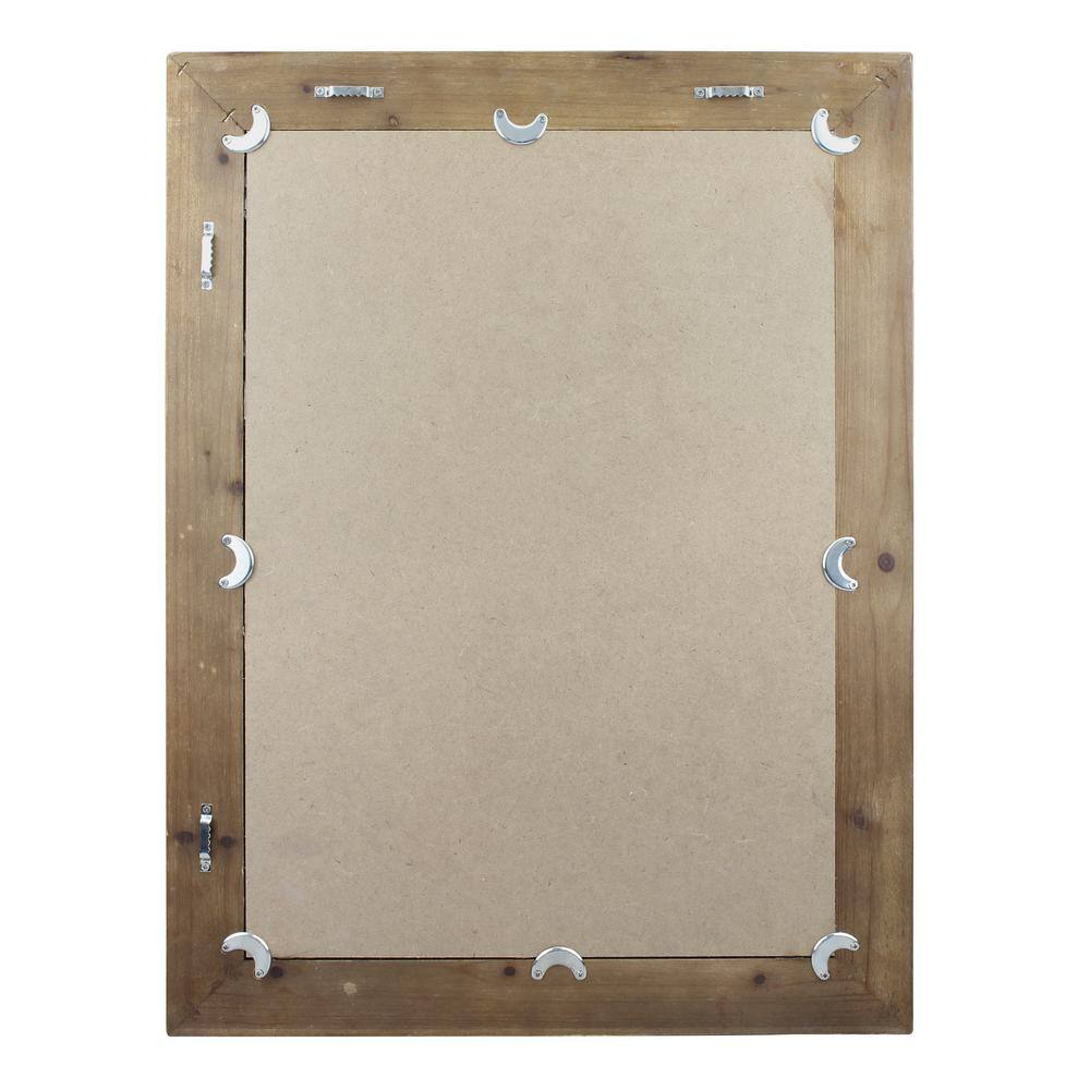 Rustic Brown Rectangular Natural Wood Wall Mirror