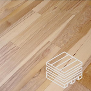 Natural Hickory 1/2 in. T x 5 in. W Tongue and Groove Wire Brushed Engineered Hardwood Flooring (840 sq. ft./case)