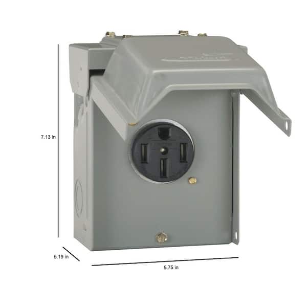 U055C010P – 70AMP Outdoor RV Power Outlet w/20A GFCI, 2 Pole – AP Products