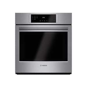 800 Series 27 in Single Electric Wall Oven with European Convection Self Cleaning in Stainless Steel with Touch Controls