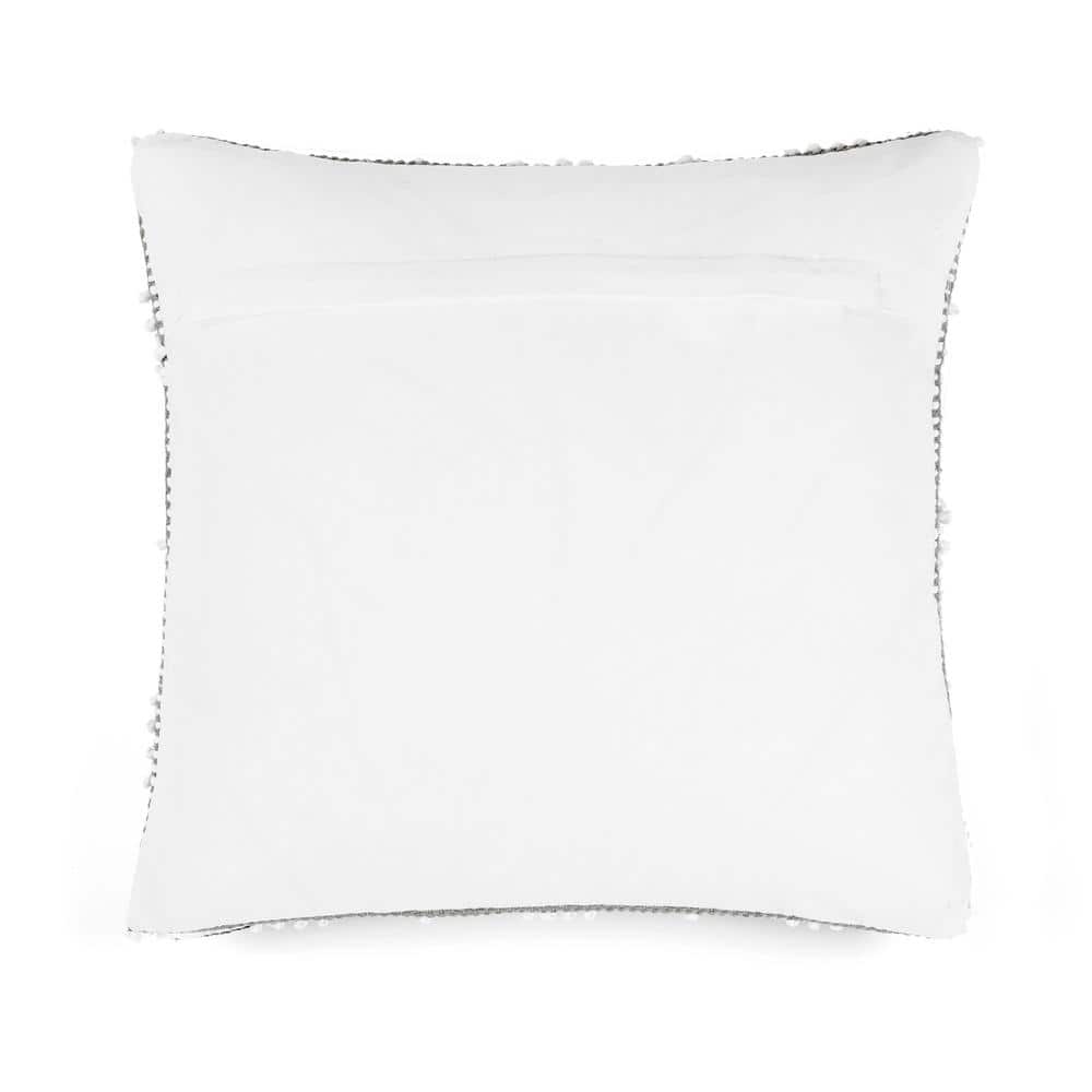 Light Gray Cotton Polyester Nordic Throw Pillow Cover
